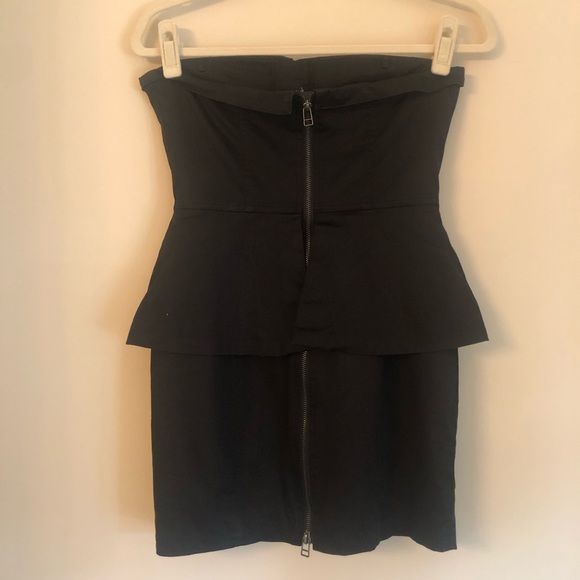 FOREVER 21 black button strapless dress size small - Picture 7 of 7